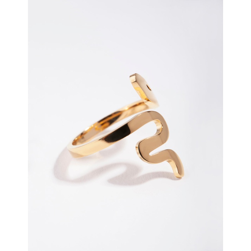 Gold Plated Surgical Steel Snake Ring