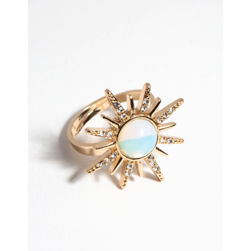 Gold Sun Beam Ring