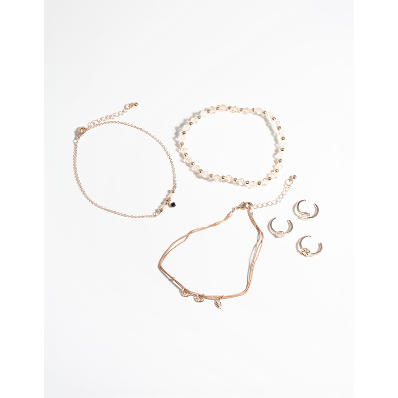 Rose Gold Princess Toe & Anklet Set