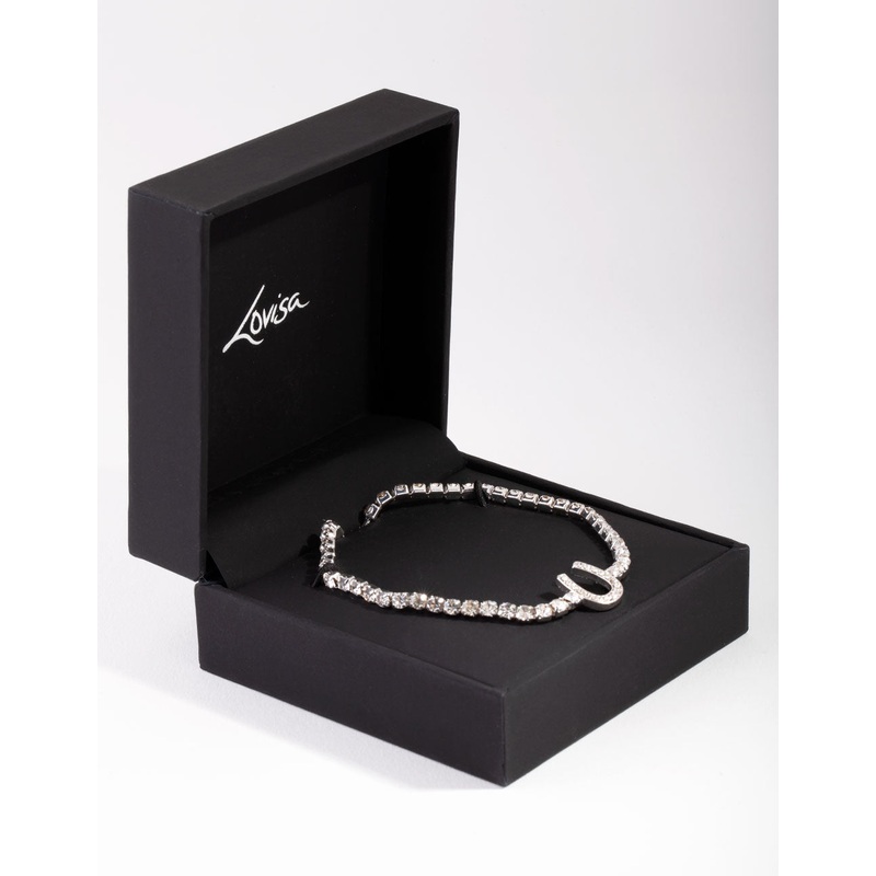 Silver Horse Shoe Cup Chain Bracelet