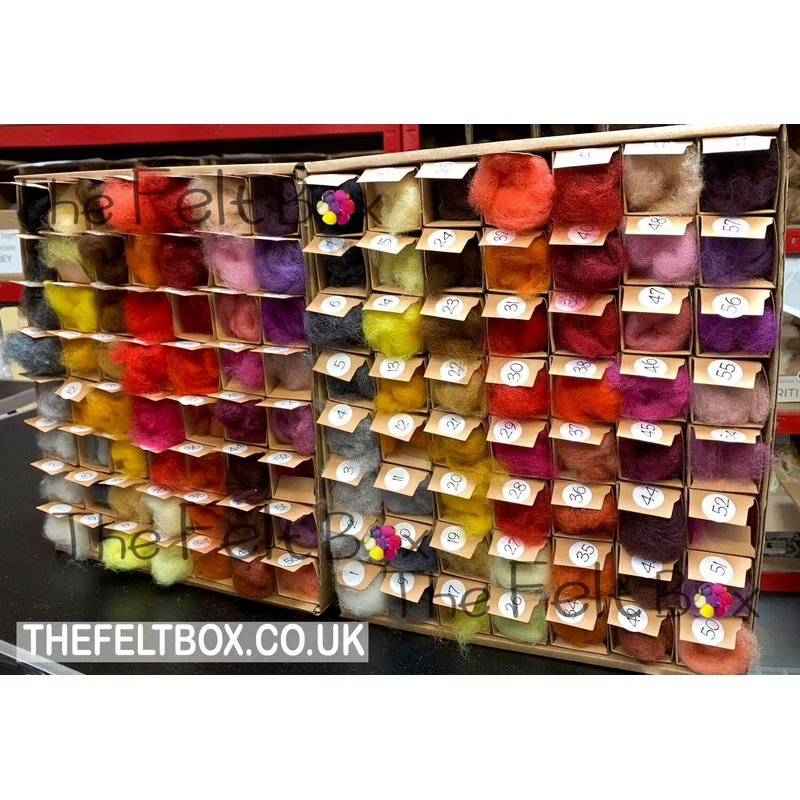 Carded Felting Wool Multi Colour Set Needle Painting Palette The Felt Box  111 pc