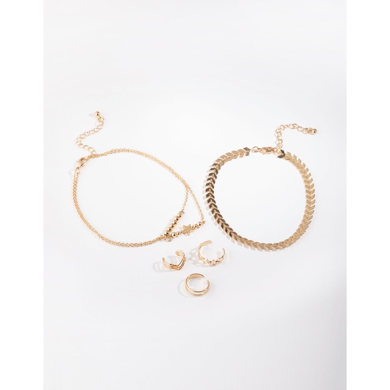 Gold All Metal Toe & Anklet Pack