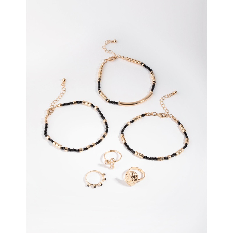 Gold Two Tone Ring & Bracelet Pack