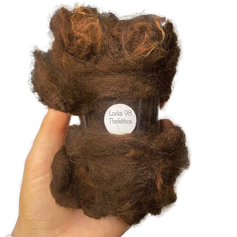 HandWashed Brown Sheep Fleece with Highlights(98) | 28g