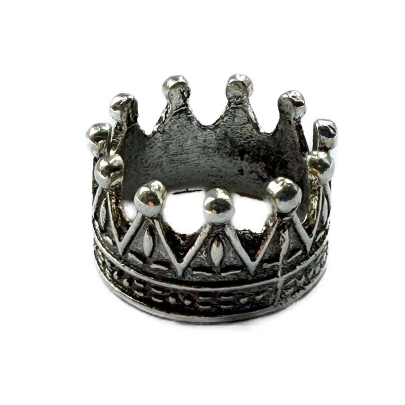 Metal Crown Charm  20mm Diameter | The Felt Box UK -Antique Silver