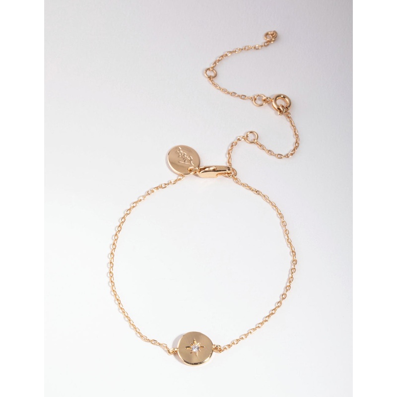 Gold Plated Starburst Disc Bracelet
