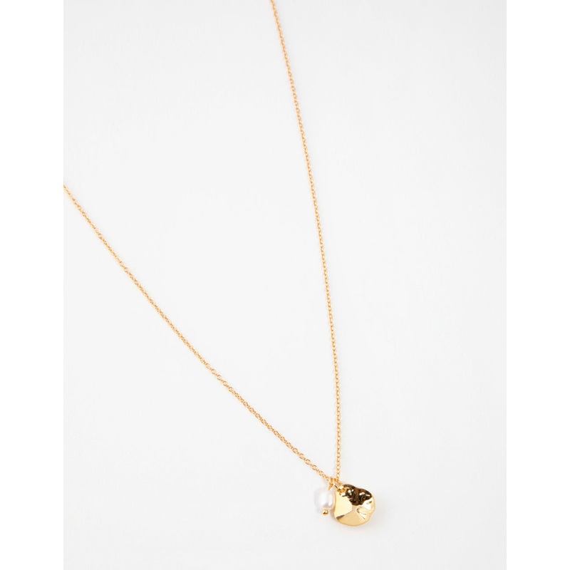 Gold Plated Sterling Silver Cubic Zirconia Pear Halo Necklace