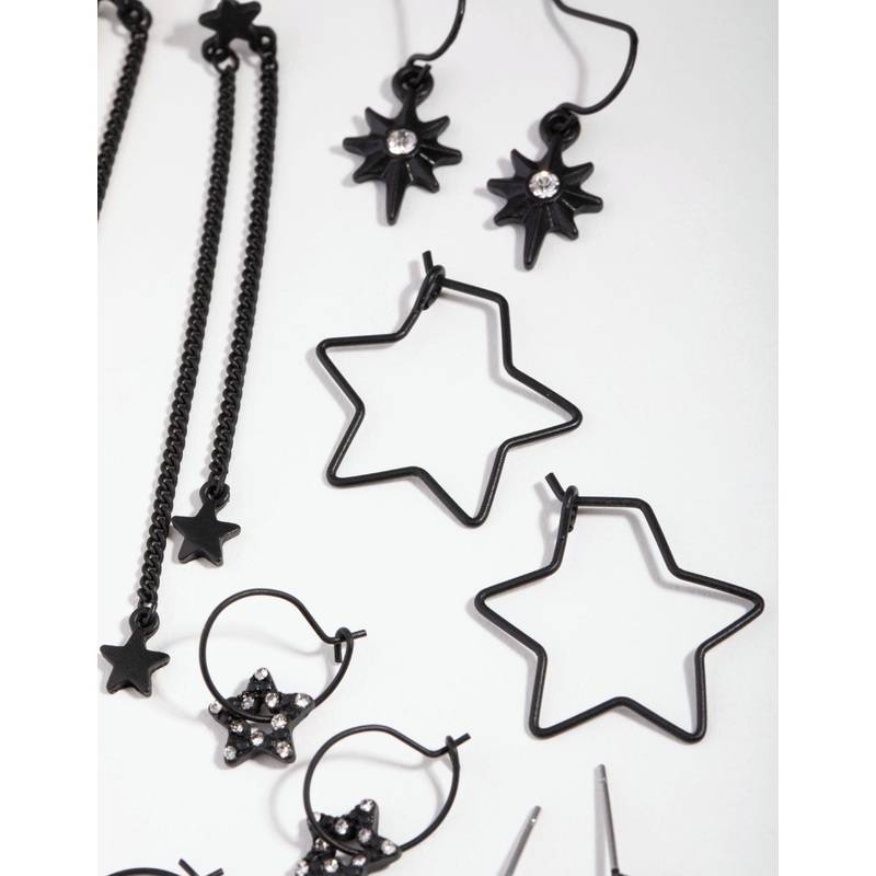 Matte Multi Star 6-Pack Earring