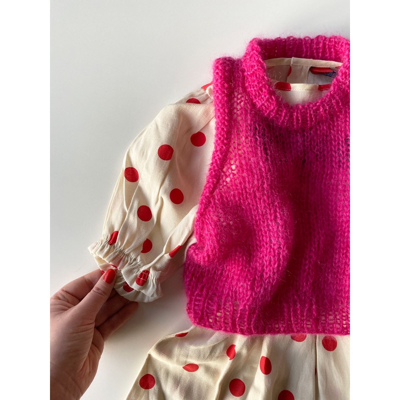 Mini Saga Vest strikkeopskrift