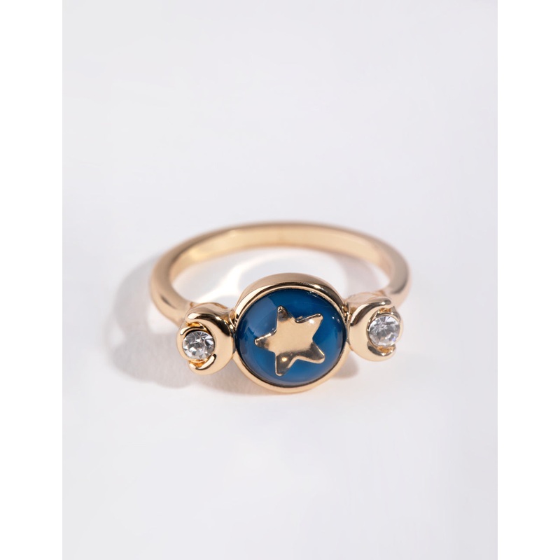 Gold Mood Star 3-Stone Ring|SM|ML