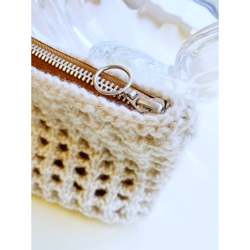 Erika Clutch strikkeopskrift|Dansk|Engelsk