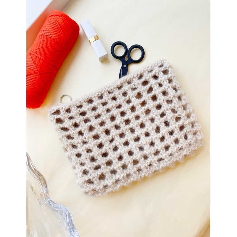 Erika Clutch strikkeopskrift|Dansk|Engelsk