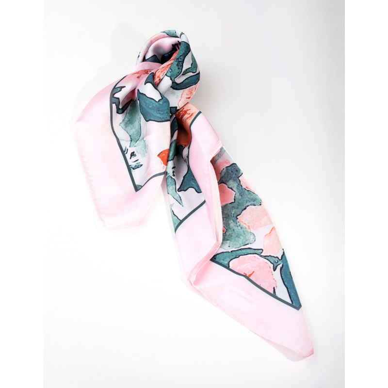 Fabric Lily Print Scarf