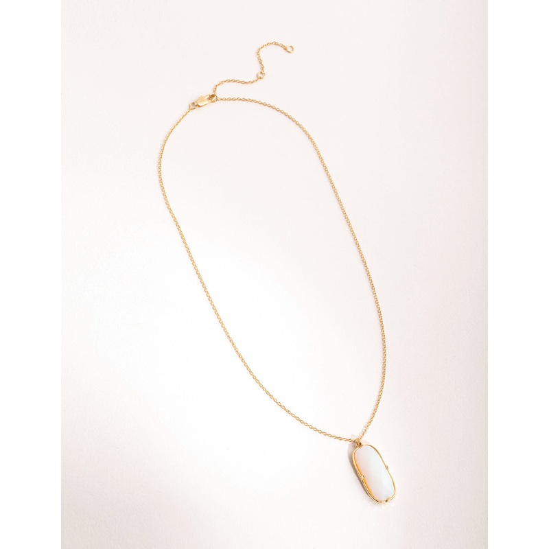 Gold Plated Semi Precious Shard Necklace