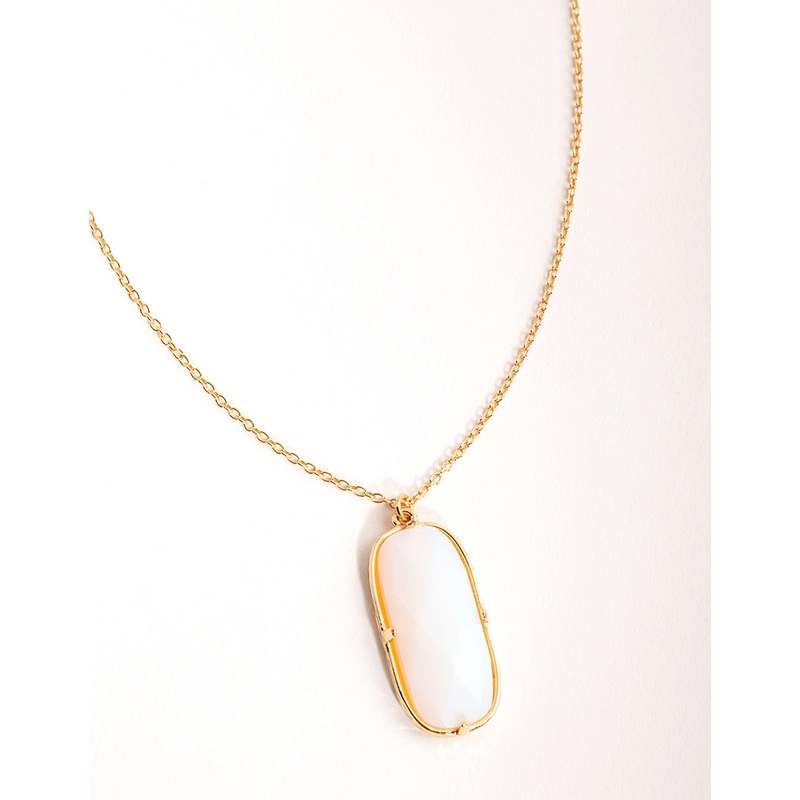 Gold Plated Semi Precious Shard Necklace