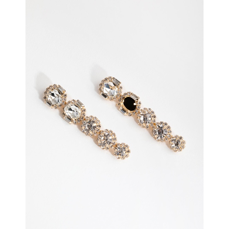 Gold Diamante Surrounded Pack Clips