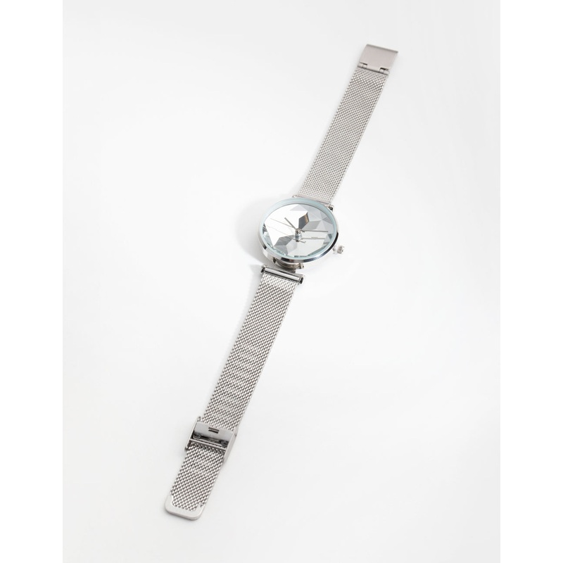 Silver Facet Diamantel Watch