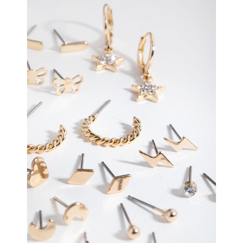 Gold Butterfly Celestial 16-Pack Earring