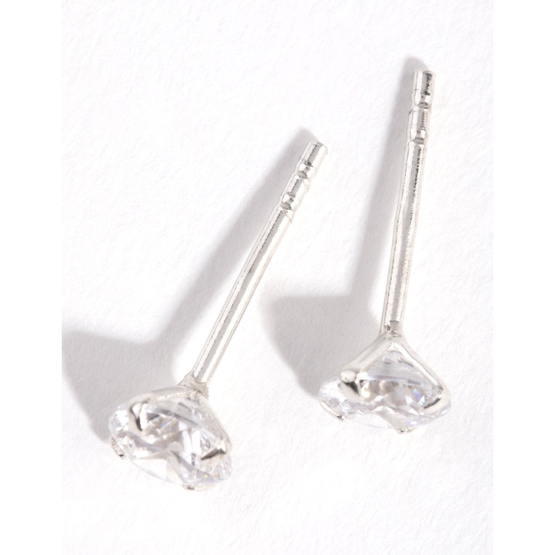 Sterling Silver 0.5ct Cubic Zirconia Stud Earrings