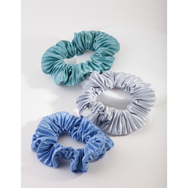 Blue Tones Pleated Scrunchie Pack