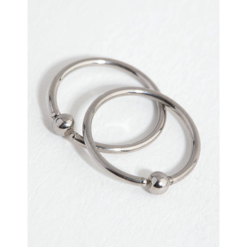 Surgical Steel Ball End Hoop Earring