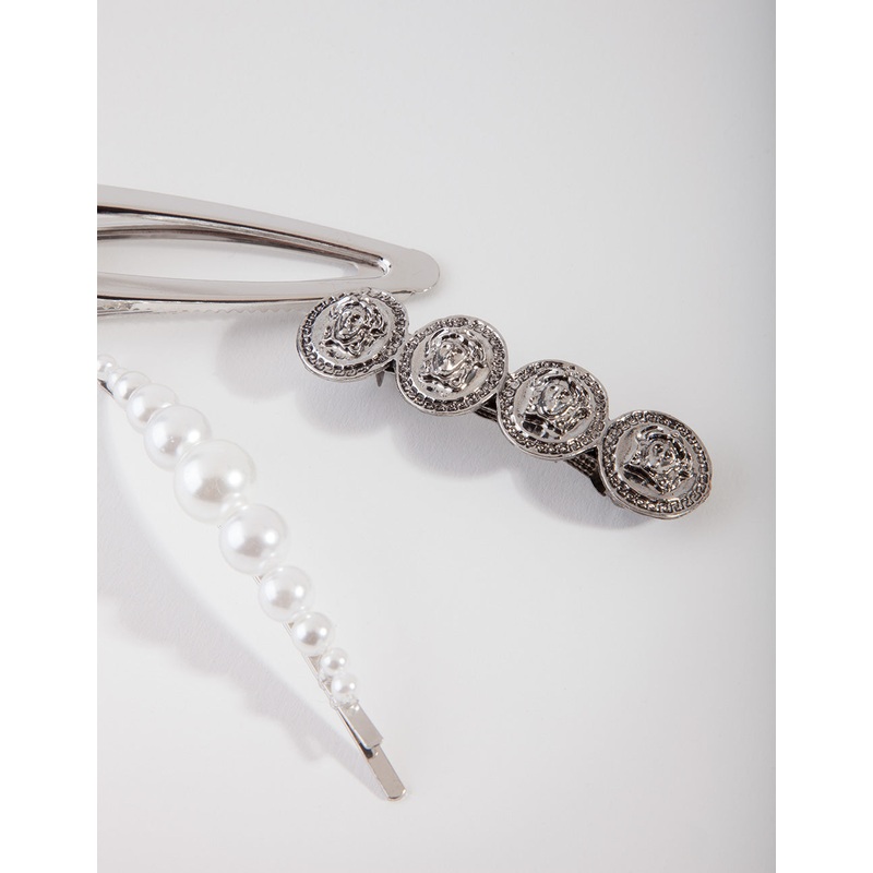Mix & Match Coin & Pearl Hair Clip Pack