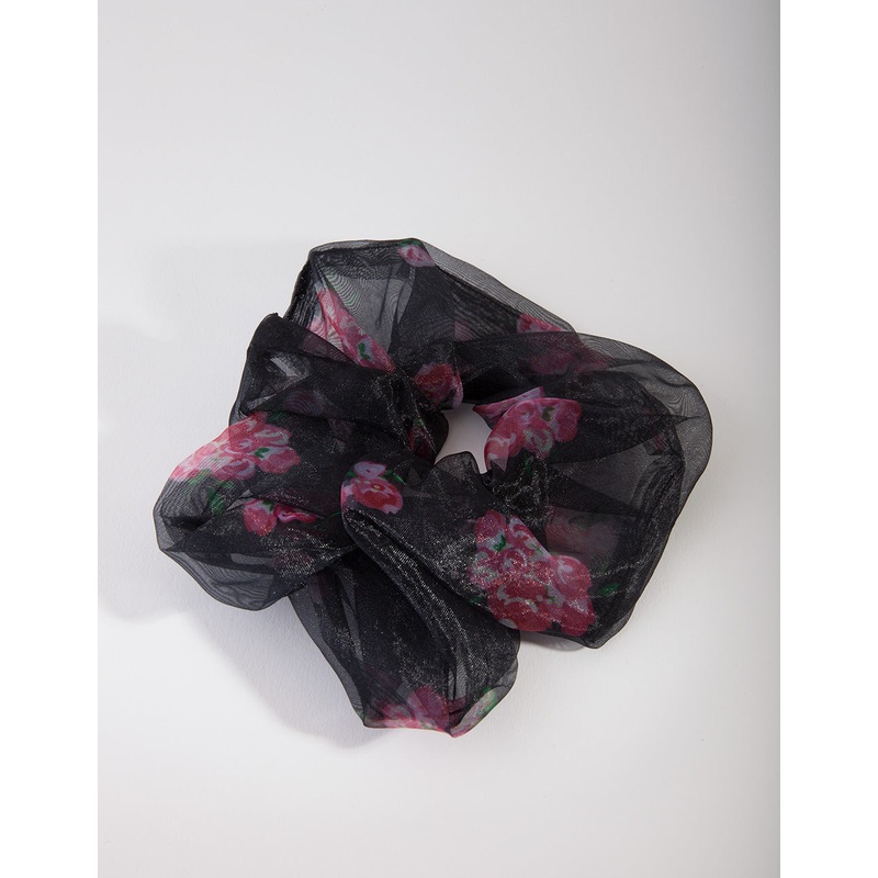 HESN  FB BLK FLRL ORGNZ SCRNCH