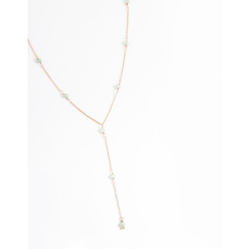 Worn Gold Mini Oval Necklace