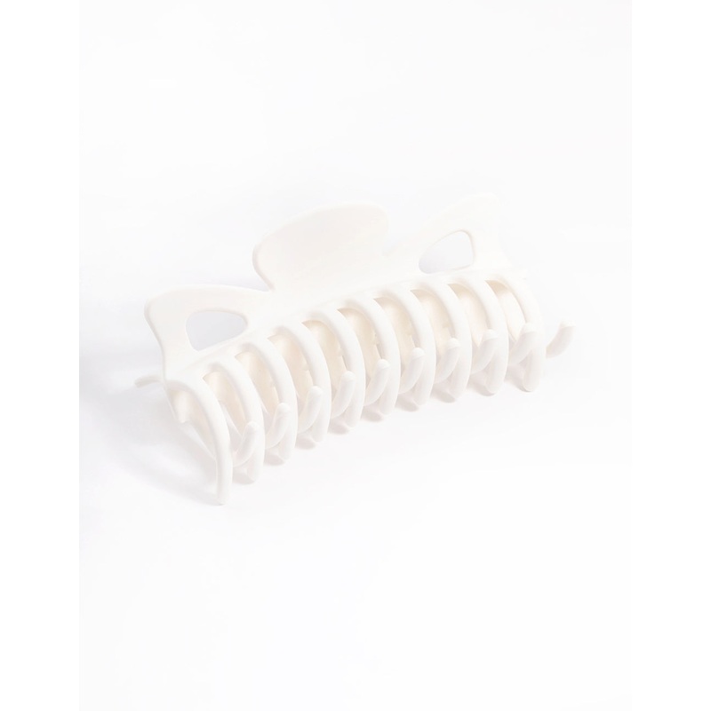 White Acrylic Triangle Cut Out Claw Clip