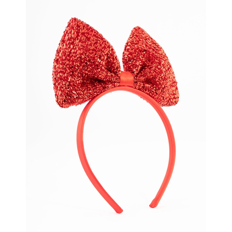 Kids Fabric Statement Sparkle Bow Headband