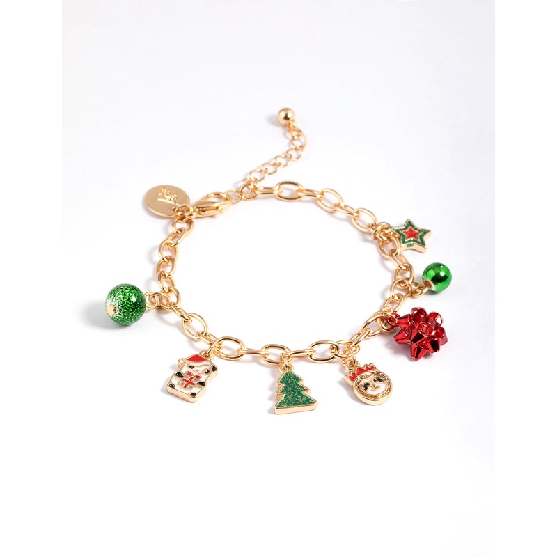 Kids Gold Sloth & Penguin Charm Bracelet