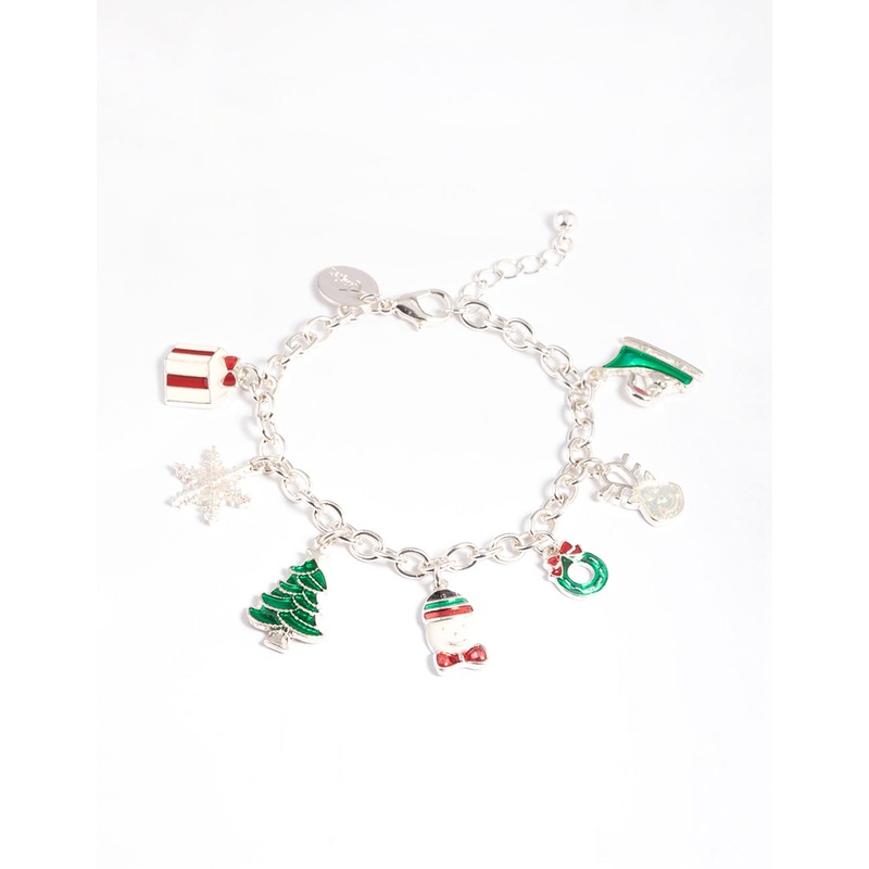Kids Silver Sleigh Charm Bracelet