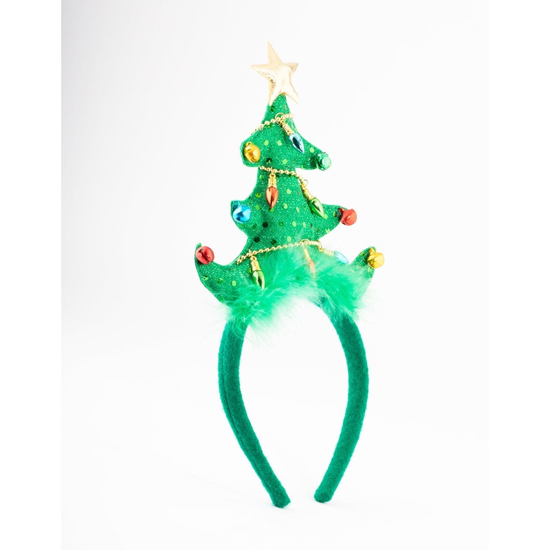 Kids Fabric Christmas Tree Headband