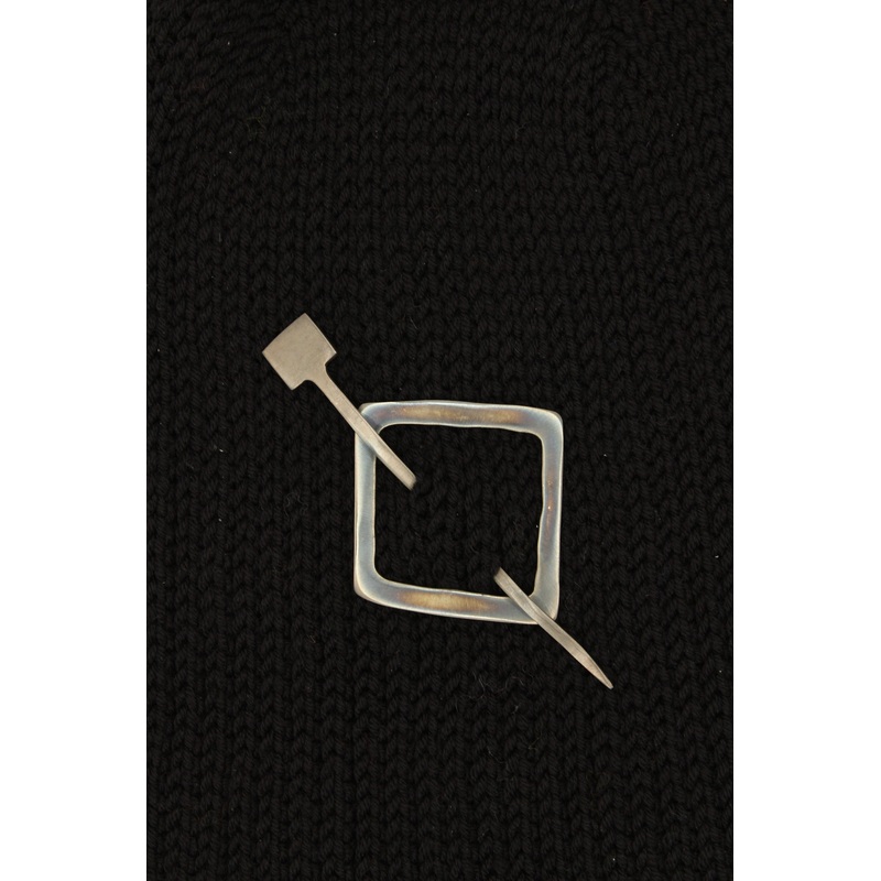 Shawl Pin – Black Square Mid-Century Modern (Copy)