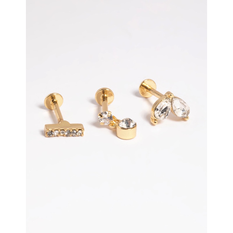 Gold Plated Surgical Steel Flat Back Pack