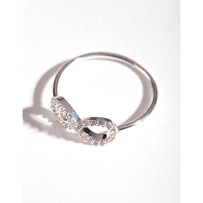 Silver Cubic Zirconia Infinity Ring