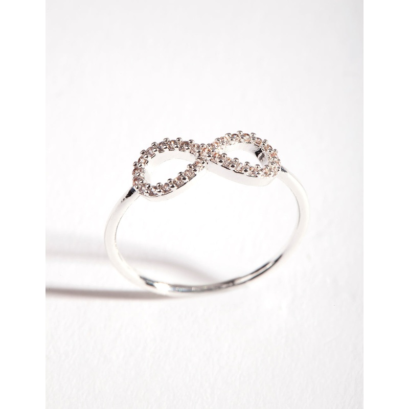 Silver Cubic Zirconia Infinity Ring
