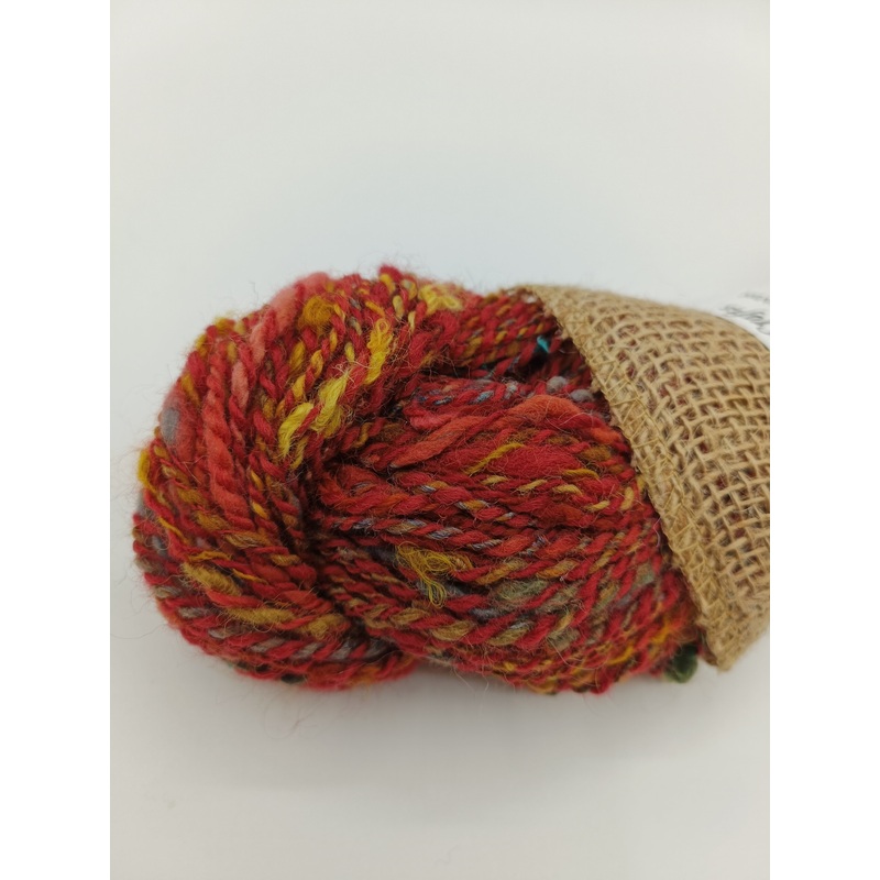 Handspun Yarn by Mim – red