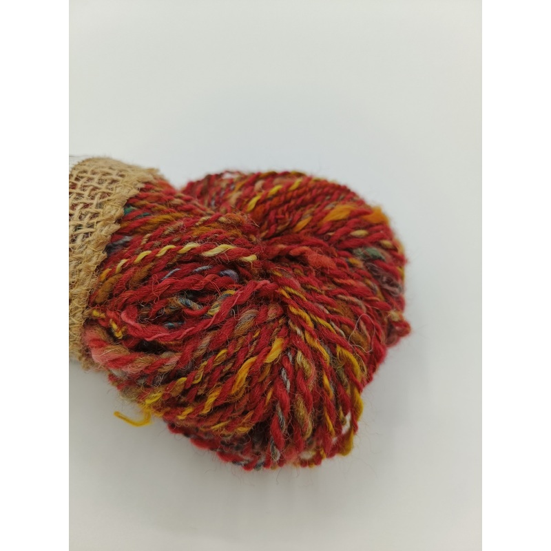 Handspun Yarn by Mim – red