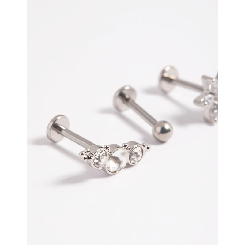 Surgical Steel Star Crawler Flat Back Pack