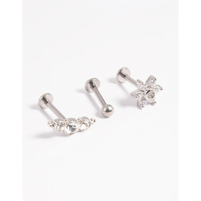 Surgical Steel Star Crawler Flat Back Pack