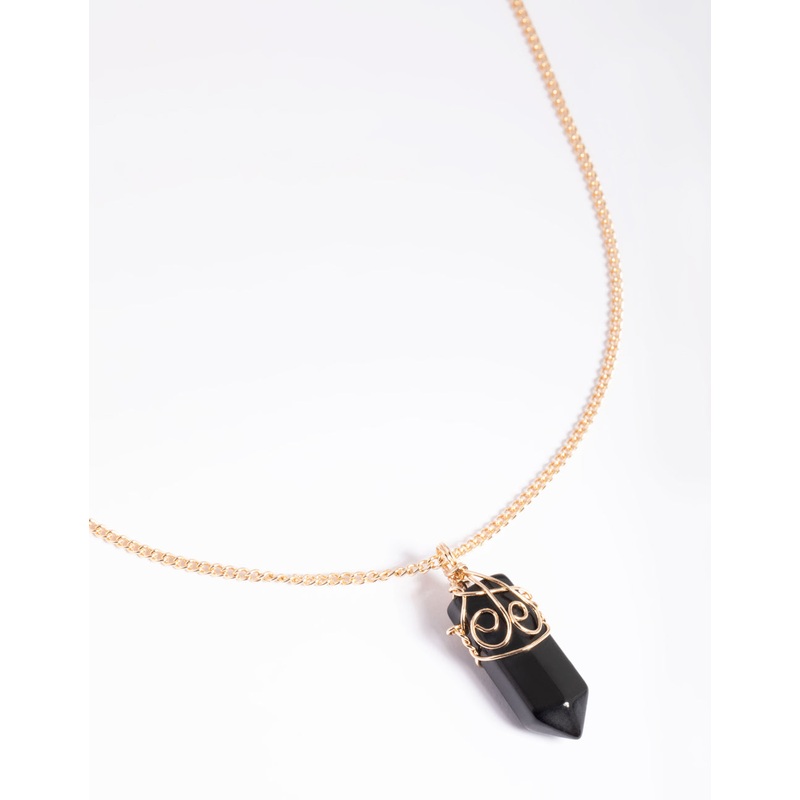 Black Onyx Shard Necklace