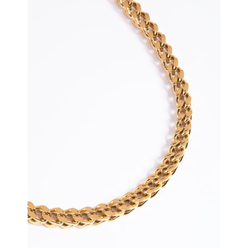 Gold Plated Surgical Steel Statement Chain Necklace