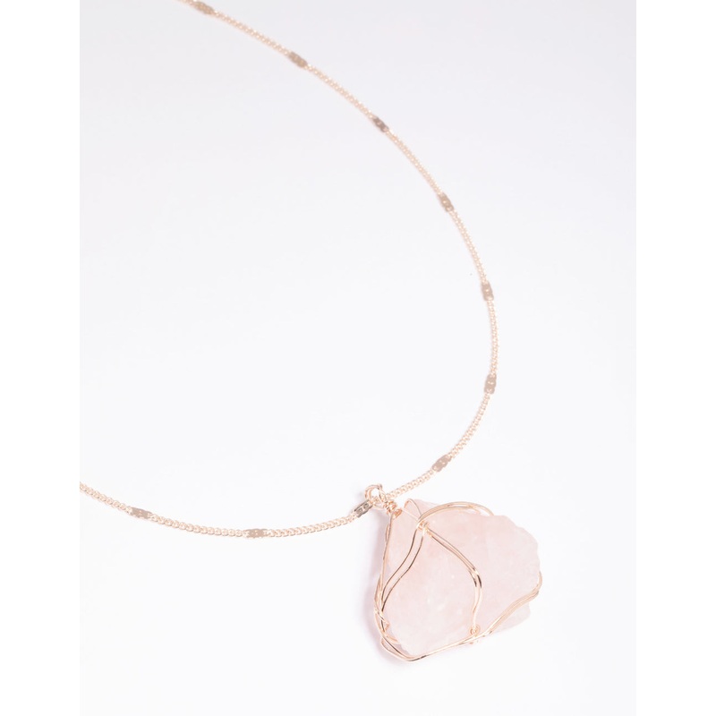 Rose Quartz Statement Necklace