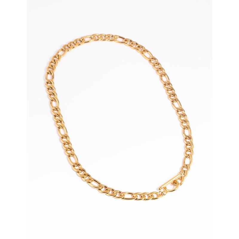 Waterproof Gold Plated Stainless Steel Fob Chain Necklace