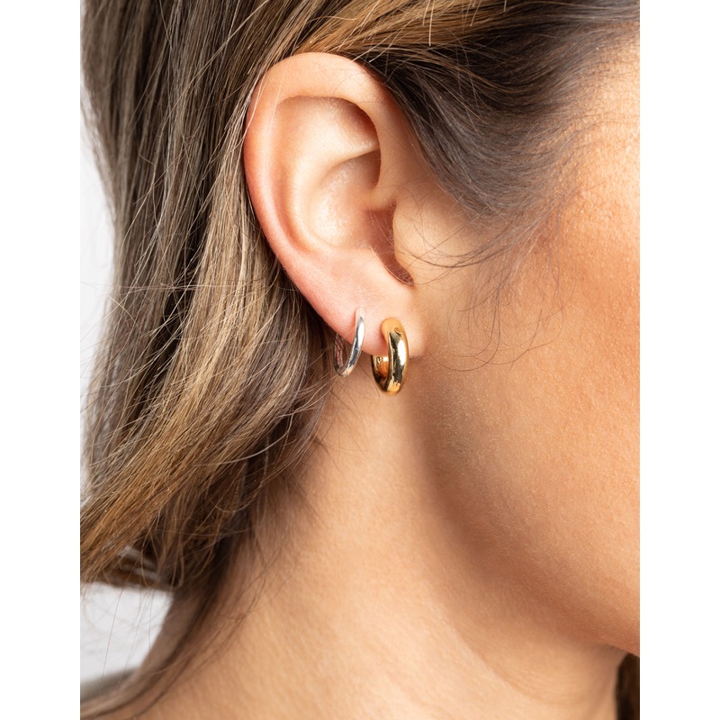 Gold & Silver Plated Hoop Earring Pack