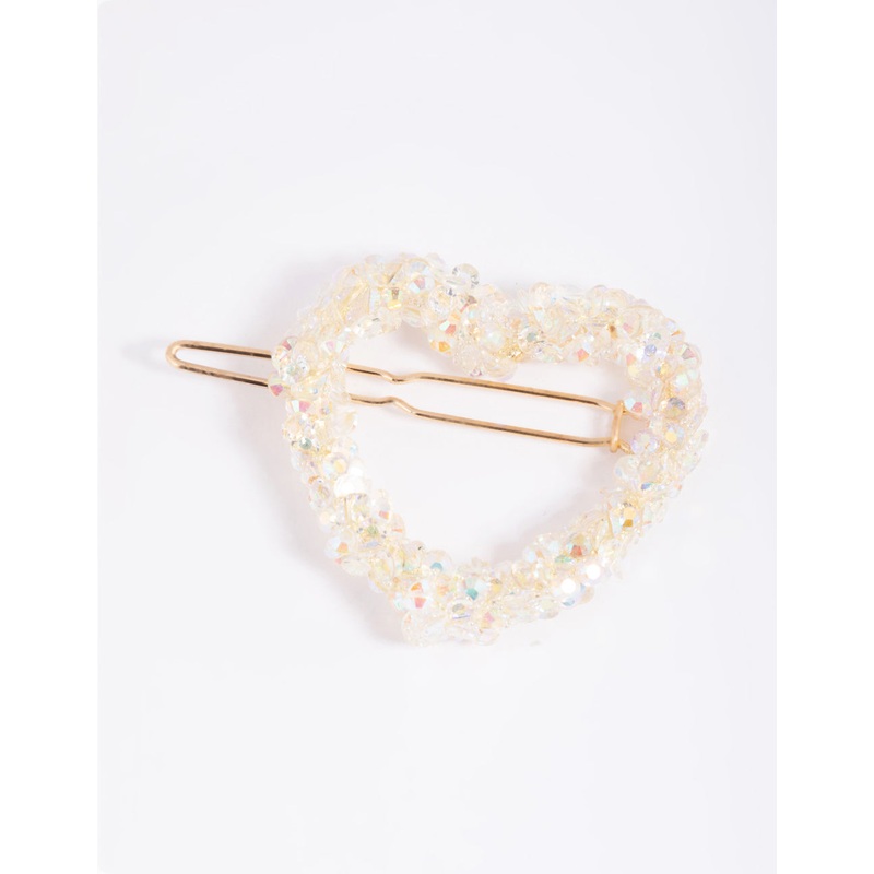 Kids Bead Heart Clips