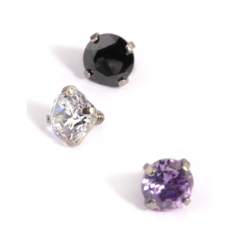 Titanium Diamante Dermal Anchor