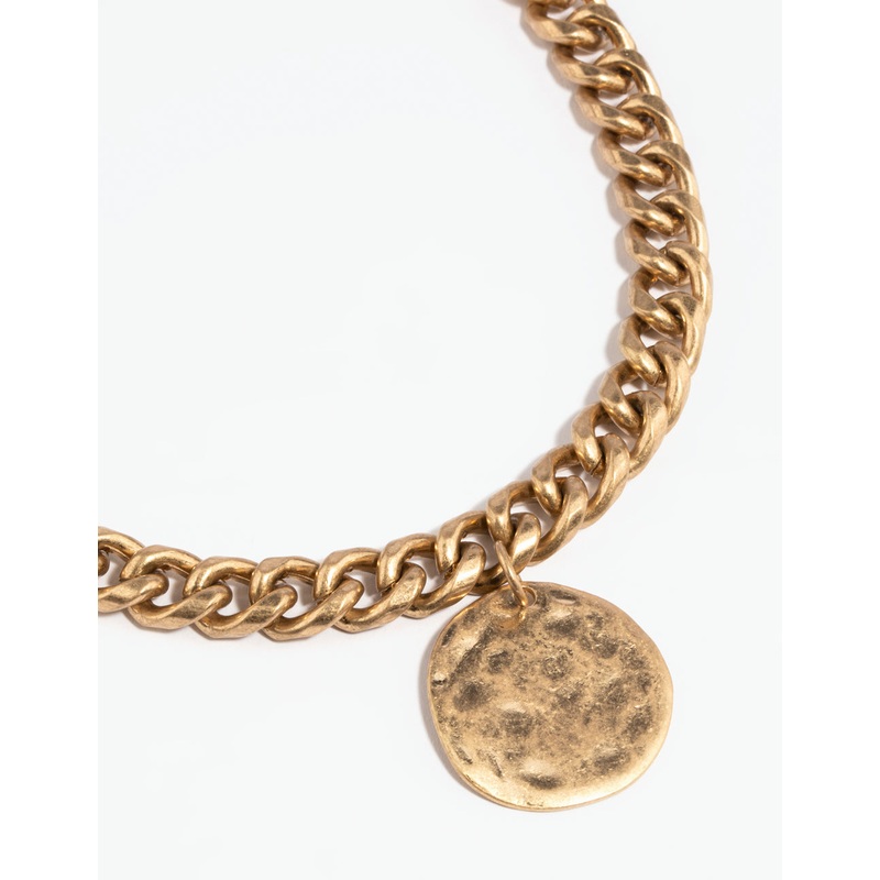 Worn Gold Chunky Chain Necklace