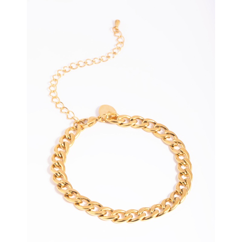 Gold Plated Surgical Steel Curb Chain Bracelet